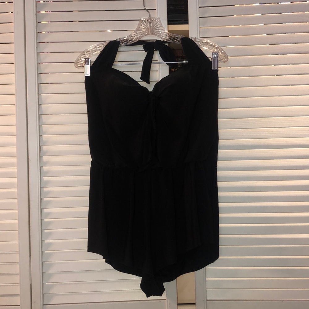 Black Romper Style Swimsuit